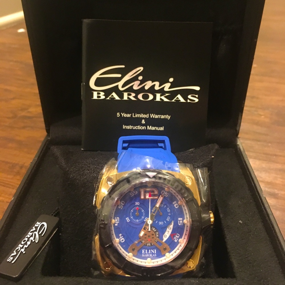 NEW Mens Elini Barokas Commander Chronograph Watch